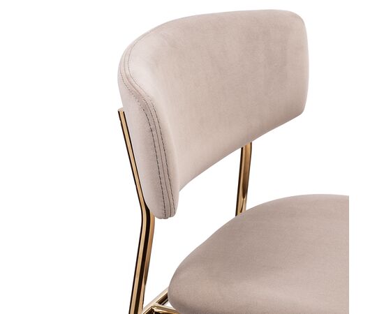 Стул полубарный Elle латте с золотыми ножками, изображение 12 | Интернет магазин мебели и декора LifeDekor