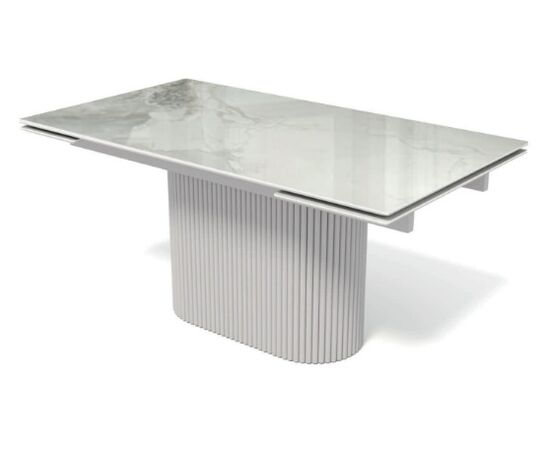 Стол АРИЯ 160 PANDORA LIGHT, керамика / Черный каркас М-City | Интернет магазин мебели и декора LifeDekor