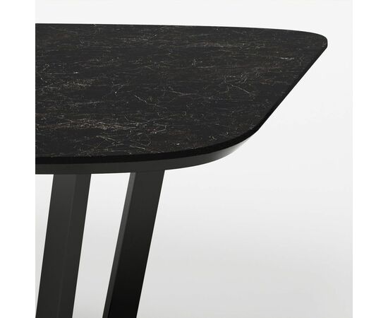 Стол овальный BENZ 160, керамика матовая, черная, изображение 4 | Интернет магазин мебели и декора LifeDekor