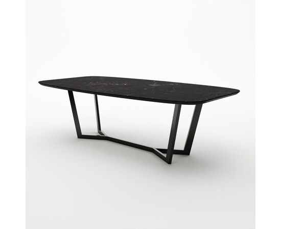 Стол овальный BENZ 180, керамика матовая, черная | Интернет магазин мебели и декора LifeDekor