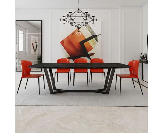 Стол овальный BENZ 200, керамика матовая, черная, изображение 4 | Интернет магазин мебели и декора LifeDekor