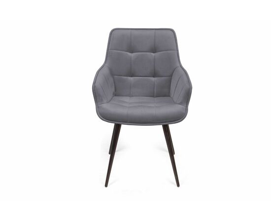 Стул Capri  поворотный 360 градусов, бархат серый 27 / опора конус, изображение 2 | Интернет магазин мебели и декора LifeDekor