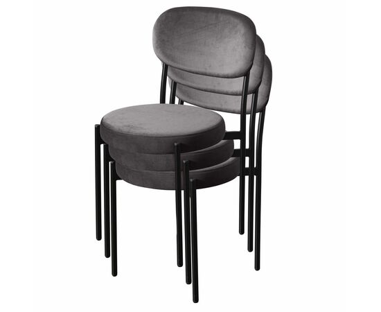 Стул Mason, бархат серый 27, изображение 8 | Интернет магазин мебели и декора LifeDekor