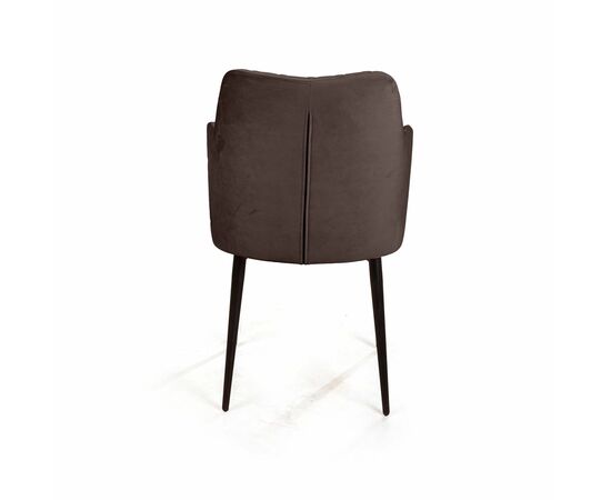 Стул с подлокотниками Hunt ромб, бархат антрацит 14 / чёрный конус, изображение 7 | Интернет магазин мебели и декора LifeDekor