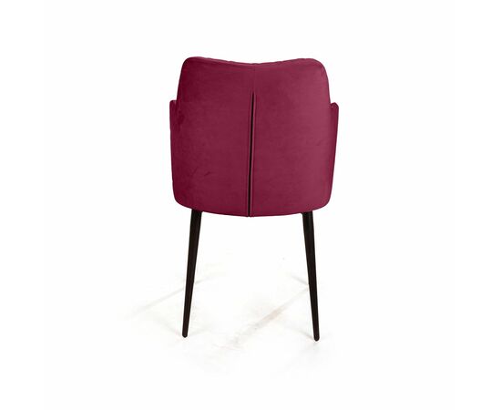 Стул с подлокотниками Hunt ромб, бархат красный 16 / чёрный конус, изображение 7 | Интернет магазин мебели и декора LifeDekor