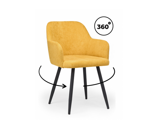 Стул на металлокаркасе Инфини 360 горчичный (ocean 016) / черный | Интернет магазин мебели и декора LifeDekor