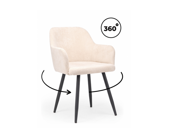 Стул на металлокаркасе Инфини 360 латте (ocean 003) /  черный | Интернет магазин мебели и декора LifeDekor