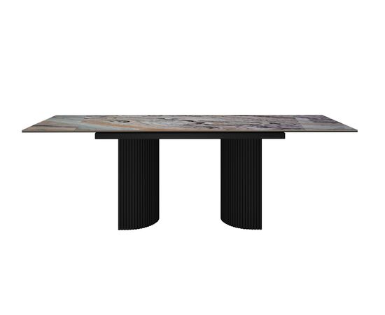 Стол DikLine EKD160, Керамика Venetian Brown Light глянец (К4), опоры черные (2 уп.), изображение 2 | Интернет магазин мебели и декора LifeDekor