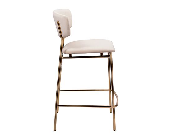 Стул полубарный Elle кремовый с золотыми ножками, изображение 6 | Интернет магазин мебели и декора LifeDekor