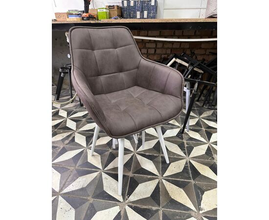 Стул СОЛИС 360 град. поворот.  Федерика Бежевый, иск.замша / черный каркас, М-City | Интернет магазин мебели и декора LifeDekor