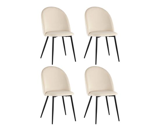 Стул Lilly велюр бежевый 4 шт. | Интернет магазин мебели и декора LifeDekor