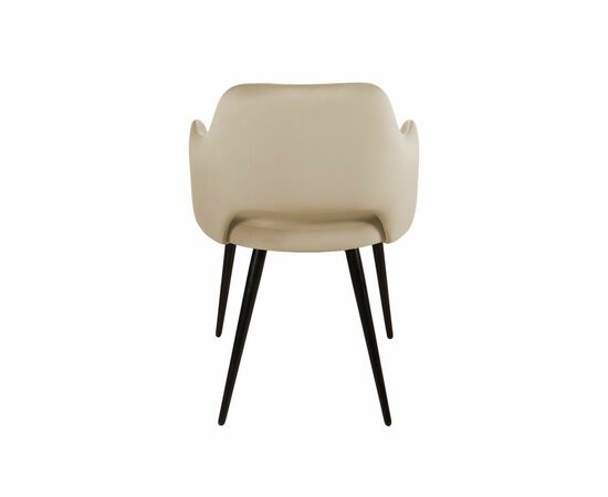 Стул William с подлокотниками, бархат бежевый 5/ черный конус, изображение 5 | Интернет магазин мебели и декора LifeDekor