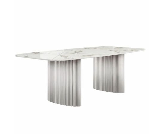 Стол овальный Denver 270, керамика глянцевая / две опоры | Интернет магазин мебели и декора LifeDekor