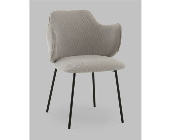 Стул Джиннет NEW велюр светло-серый, изображение 2 | Интернет магазин мебели и декора LifeDekor