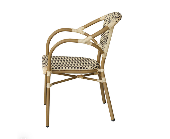 "Кабри" обеденная группа плетеная на 4 персоны, цвет бежево-коричневый, изображение 6 | Интернет магазин мебели и декора LifeDekor