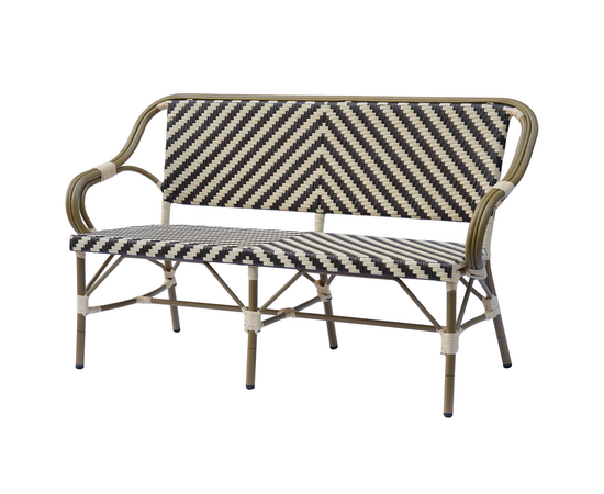 "Кабри" диван двухместный плетенный из искусственного ротанга, цвет бежево-коричневый | Интернет магазин мебели и декора LifeDekor