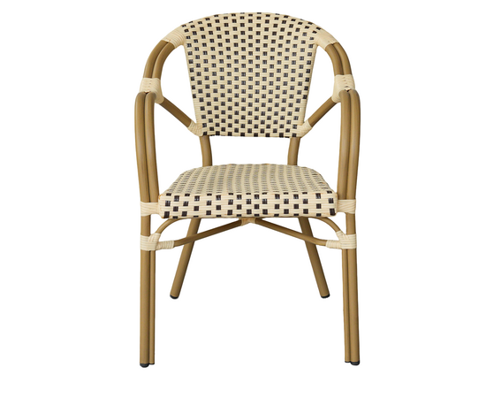 "Кабри" плетеный стул из искусственного ротанга, цвет бежево-коричневый, изображение 2 | Интернет магазин мебели и декора LifeDekor