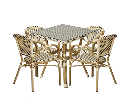 "Кабри" плетеный стул из искусственного ротанга, цвет бежево-коричневый, изображение 6 | Интернет магазин мебели и декора LifeDekor