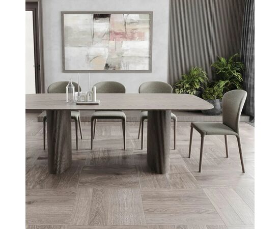 Стол овальный Denver 200, шпон / две опоры, изображение 2 | Интернет магазин мебели и декора LifeDekor