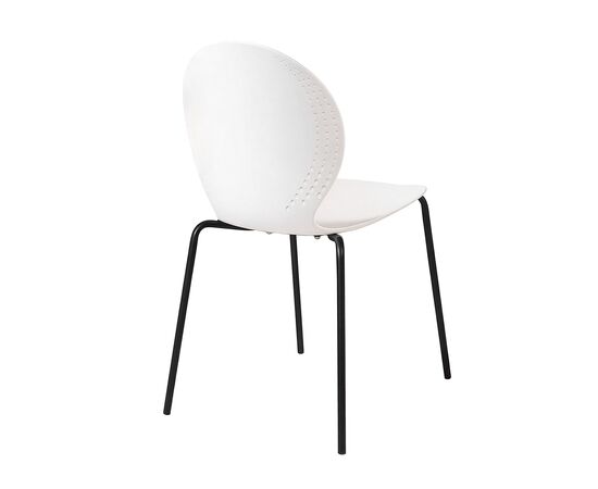 Комплект из 2-х стульев Wave белый с черными ножками, изображение 3 | Интернет магазин мебели и декора LifeDekor