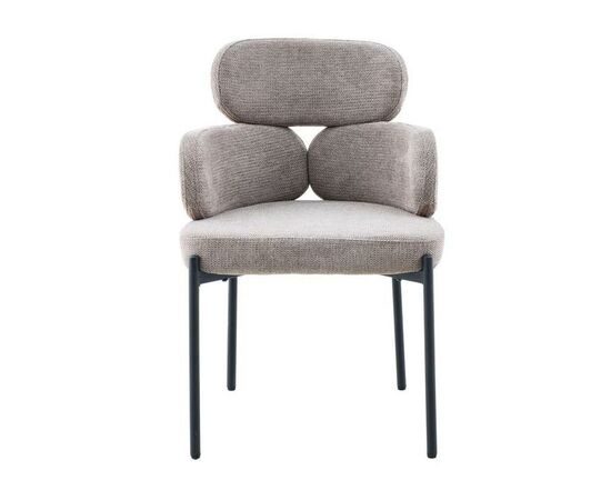 Стул DikLine 1311 т.к Темно-бежевая UF925-3, опоры черные, изображение 5 | Интернет магазин мебели и декора LifeDekor