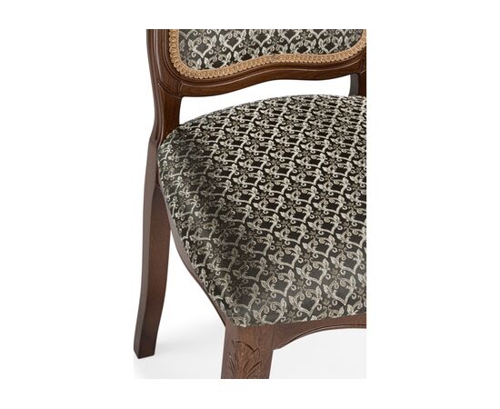 Стул деревянный Эмилин бежевый тк. М14 (Т56) / вишня, изображение 6 | Интернет магазин мебели и декора LifeDekor