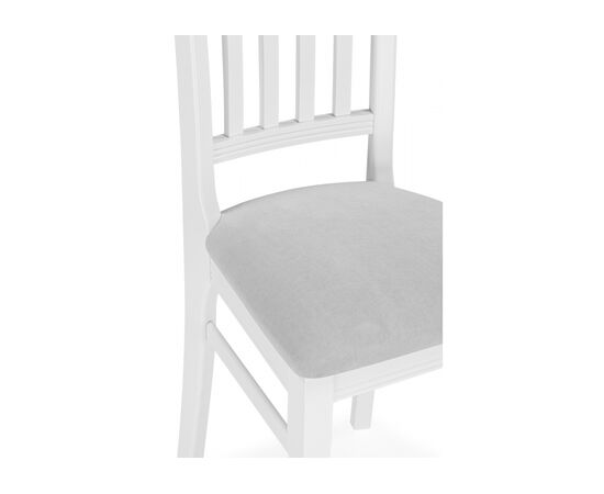 Стул деревянный Фрезино с проножкой серый велюр / белый, изображение 5 | Интернет магазин мебели и декора LifeDekor