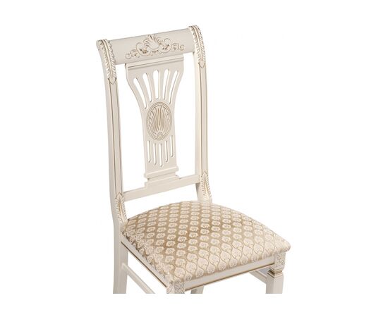 Стул деревянный Roy золото патина тк. К02 бежевая / слоновая кость, изображение 5 | Интернет магазин мебели и декора LifeDekor