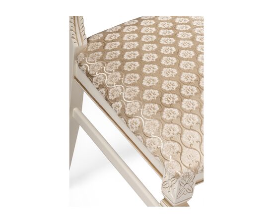 Стул деревянный Roy золото патина тк. К02 бежевая / слоновая кость, изображение 6 | Интернет магазин мебели и декора LifeDekor