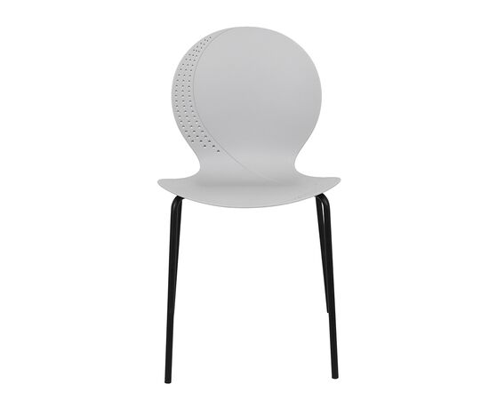 Комплект из 4-х стульев Wave серый с черными ножками, изображение 2 | Интернет магазин мебели и декора LifeDekor