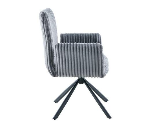 Стул DikLine 6827 т.к Серая Velo 13, опоры черные, изображение 3 | Интернет магазин мебели и декора LifeDekor