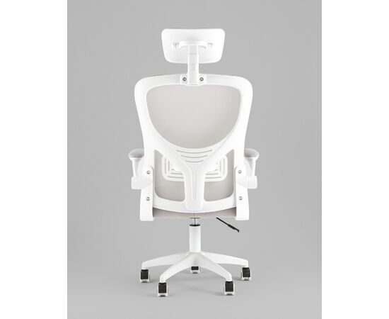Кресло офисное TopChairs Core серый с подголовником пластик белый, изображение 5 | Интернет магазин мебели и декора LifeDekor