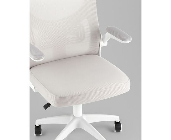 Кресло офисное TopChairs Core серый с подголовником пластик белый, изображение 9 | Интернет магазин мебели и декора LifeDekor