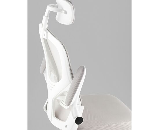 Кресло офисное TopChairs Core серый с подголовником пластик белый, изображение 8 | Интернет магазин мебели и декора LifeDekor