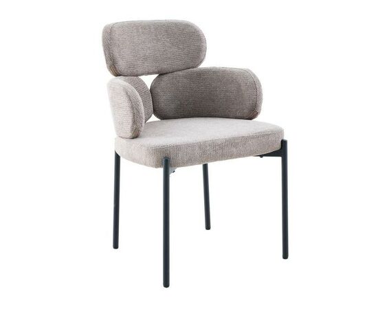 Стул DikLine 1311 т.к Темно-бежевая UF925-3, опоры черные | Интернет магазин мебели и декора LifeDekor