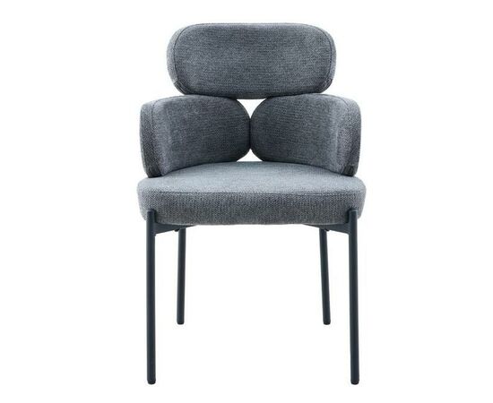 Стул DikLine 1311 т.к Серая UF925-12, опоры черные, изображение 5 | Интернет магазин мебели и декора LifeDekor