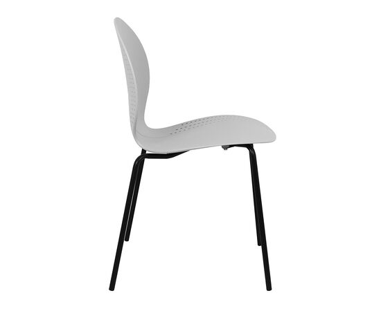 Комплект из 4-х стульев Wave серый с черными ножками, изображение 4 | Интернет магазин мебели и декора LifeDekor