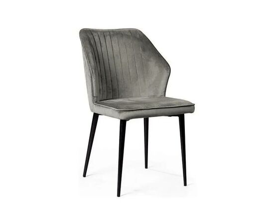 Стул Berg, бархат пепельно-бежевый 25, изображение 2 | Интернет магазин мебели и декора LifeDekor