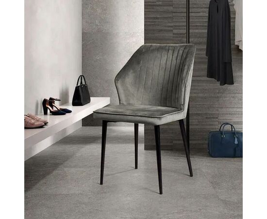 Стул Berg, бархат пепельно-бежевый 25, изображение 4 | Интернет магазин мебели и декора LifeDekor