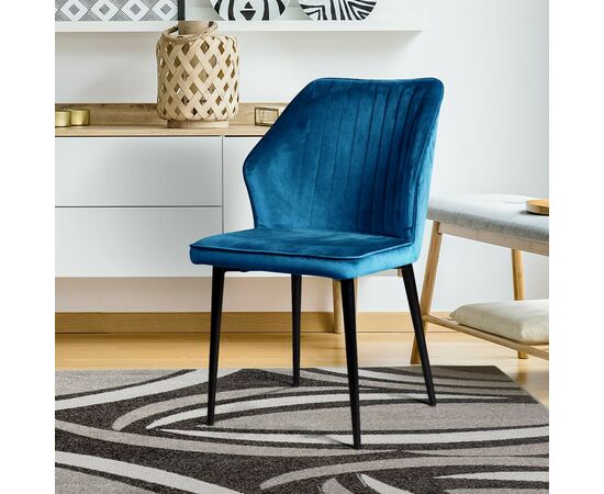 Стул Berg, бархат синий 29, изображение 4 | Интернет магазин мебели и декора LifeDekor