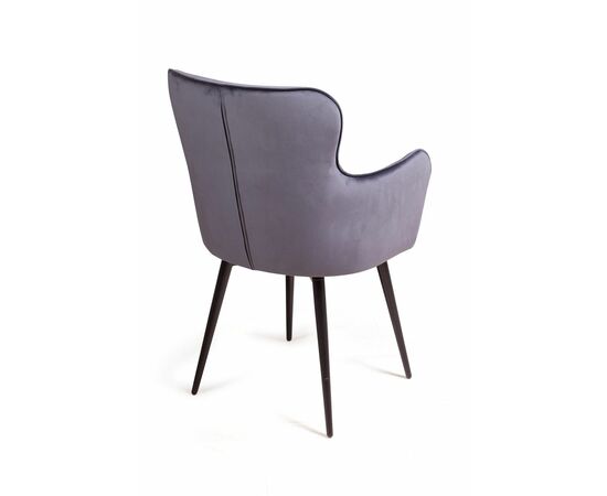 Стул c подлокотниками King, поворотный на 360 градусов, бархат серый 27, изображение 11 | Интернет магазин мебели и декора LifeDekor