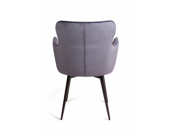 Стул c подлокотниками King, поворотный на 360 градусов, бархат серый 27, изображение 6 | Интернет магазин мебели и декора LifeDekor