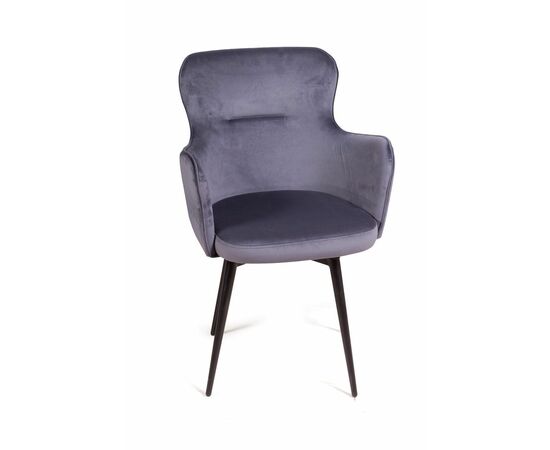 Стул c подлокотниками King, поворотный на 360 градусов, бархат серый 27, изображение 8 | Интернет магазин мебели и декора LifeDekor