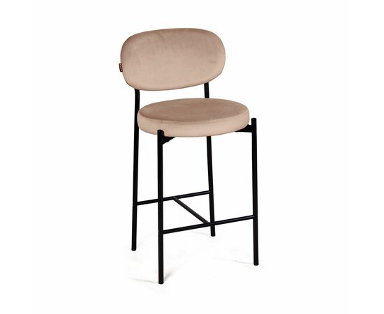 Стул полубарный Mason, бархат бежевый 5, изображение 3 | Интернет магазин мебели и декора LifeDekor