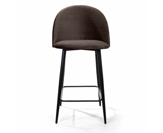 Стул полубарный Thomas, бархат антрацит 14, изображение 2 | Интернет магазин мебели и декора LifeDekor