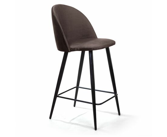 Стул полубарный Thomas, бархат антрацит 14, изображение 3 | Интернет магазин мебели и декора LifeDekor