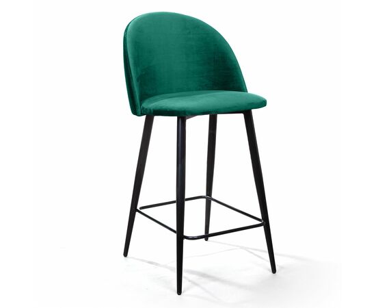 Стул полубарный Thomas, бархат зелёный 19 | Интернет магазин мебели и декора LifeDekor