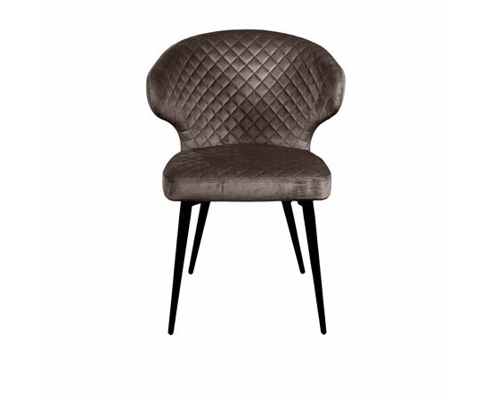 Стул Richard ромб, бархат антрацит 14, изображение 2 | Интернет магазин мебели и декора LifeDekor