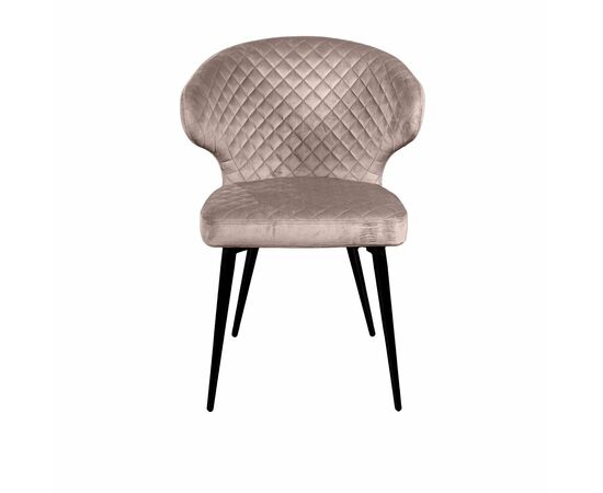 Стул Richard ромб, бархат пепельно-бежевый 25, изображение 2 | Интернет магазин мебели и декора LifeDekor