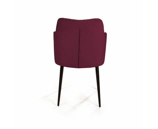 Стул с подлокотниками Hunt ромб, бархат красный 16 new / чёрный конус, изображение 6 | Интернет магазин мебели и декора LifeDekor
